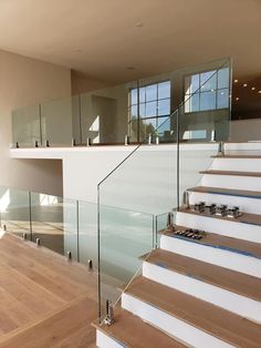 Beautiful glass installation in a modern home